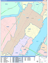 North Bergen Wall Map Color Cast Style 2026